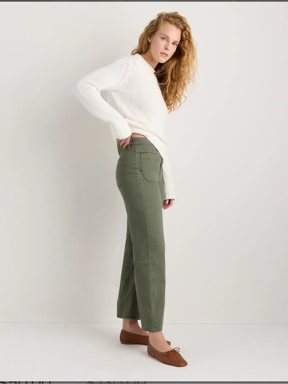 Quince Bella Stretch Patch Pocket Wide Leg Jeans 29 - Picture 8 of 11